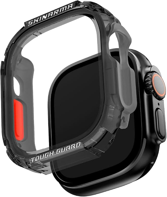 Хибриден кейс с висока степен на защита за Apple Watch Ultra, Ultra 2, Ultra 3 49мм - Skinarma Atom 360 Protective Bumper Case (черен)