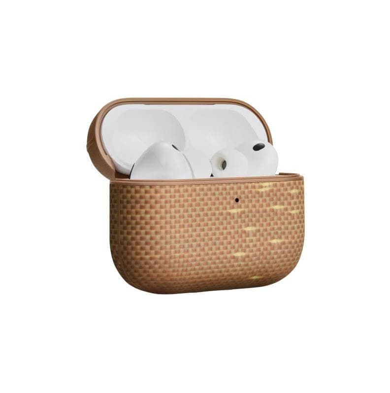 Кевларен кейс с MagSafe за Apple AirPods Pro 3 - Pitaka Aramid Fiber MagSafe Case Golden Glint