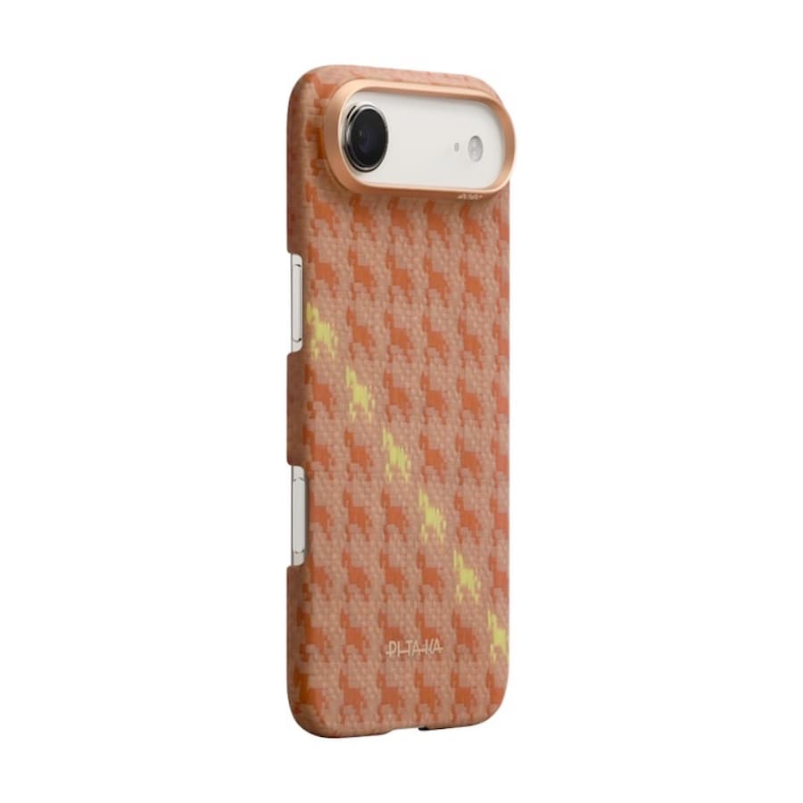 Кевларен кейс с MagSafe за iPhone 17 Air - Pitaka Happiness Rides Amber Edge Ultra Slim Aramid Fiber Case