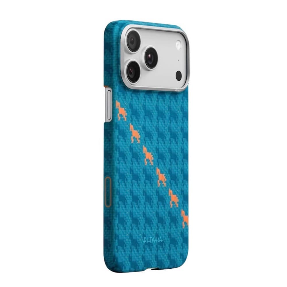 Кевларен кейс с MagSafe за iPhone 17 Pro Max - Pitaka Happiness Rides Indigo Edge Ultra Slim Aramid Fiber Case