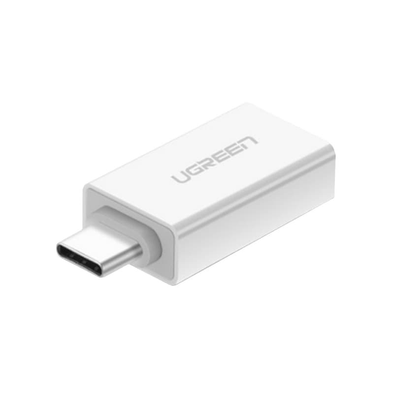 Адаптер от USB-C мъжко към USB-A женско - Ugreen US173 OTG Adapter USB-C to USB-A (бял)