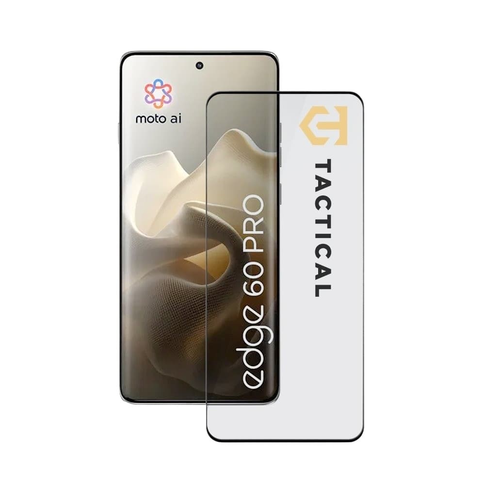 Стъклено защитно покритие за целия дисплей на Motorola Edge 60, Edge 60 Pro, Edge 60 Fusion - Tactical Glass Shield 5D (черен-прозрачен)