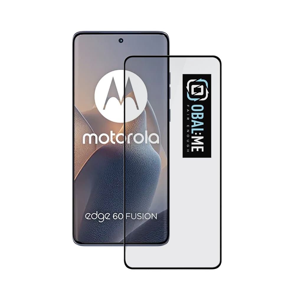 Обхващащо и ръбовете стъклено защитно покритие за дисплея на Motorola Edge 60, Edge 60 Pro, Edge 60 Fusion - OBALME Tempered Glass Screen Protector 5D (черен-прозрачен)