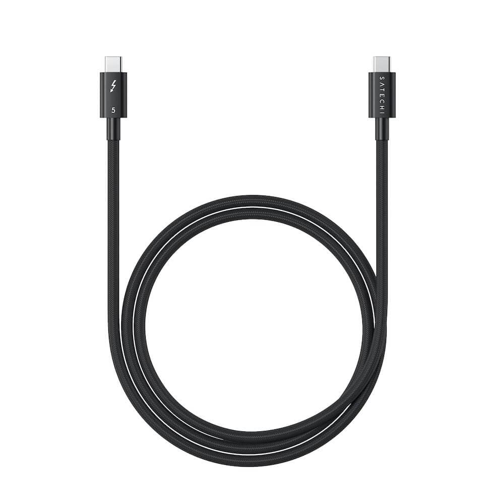 USB-C към USB-C кабел с Thunderbolt 5 - Satechi Thunderbolt 5 Pro Cable (100 см) (черен)