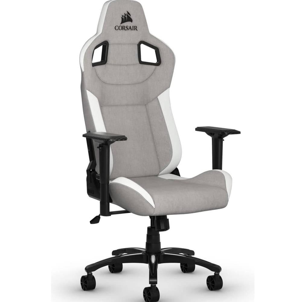 Геймърски стол Corsair T3 RUSH - Fabric Grey/White