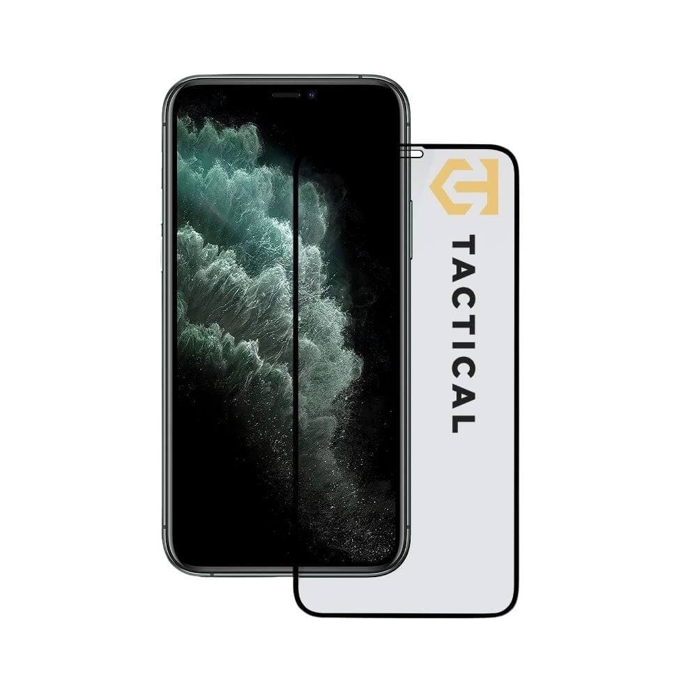 Калено стъклено защитно покритие за дисплея на iPhone 11 Pro Max, iPhone XS Max - Tactical Glass Shield 5D (прозрачен-черен)