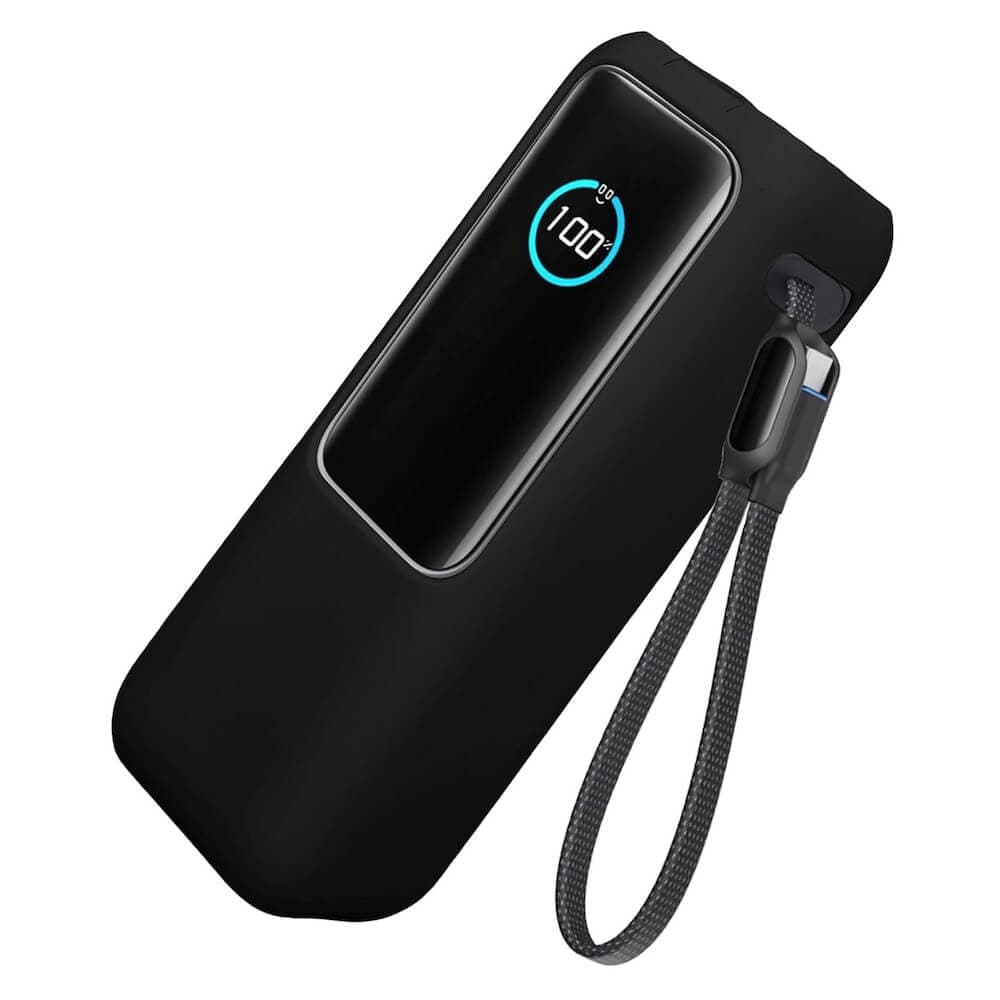 Тънък силиконов калъф за Anker Laptop Power Bank 25000 mAh 165W (A1695H11) - Кwmobile Silicone Case Powe Bank Case (черен)