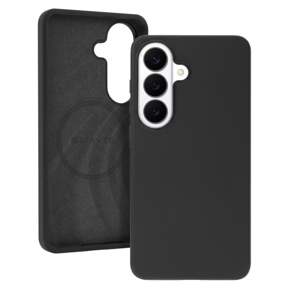 Силиконов (TPU) калъф с MagSafe за Samsung Galaxy S26 - Liavec Silk Shield Case with Metal Camera Frame (черен)