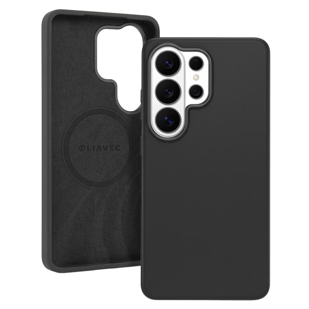 Силиконов (TPU) калъф с MagSafe за Samsung Galaxy S26 Ultra - Liavec Silk Shield Case with Metal Camera Frame (черен)
