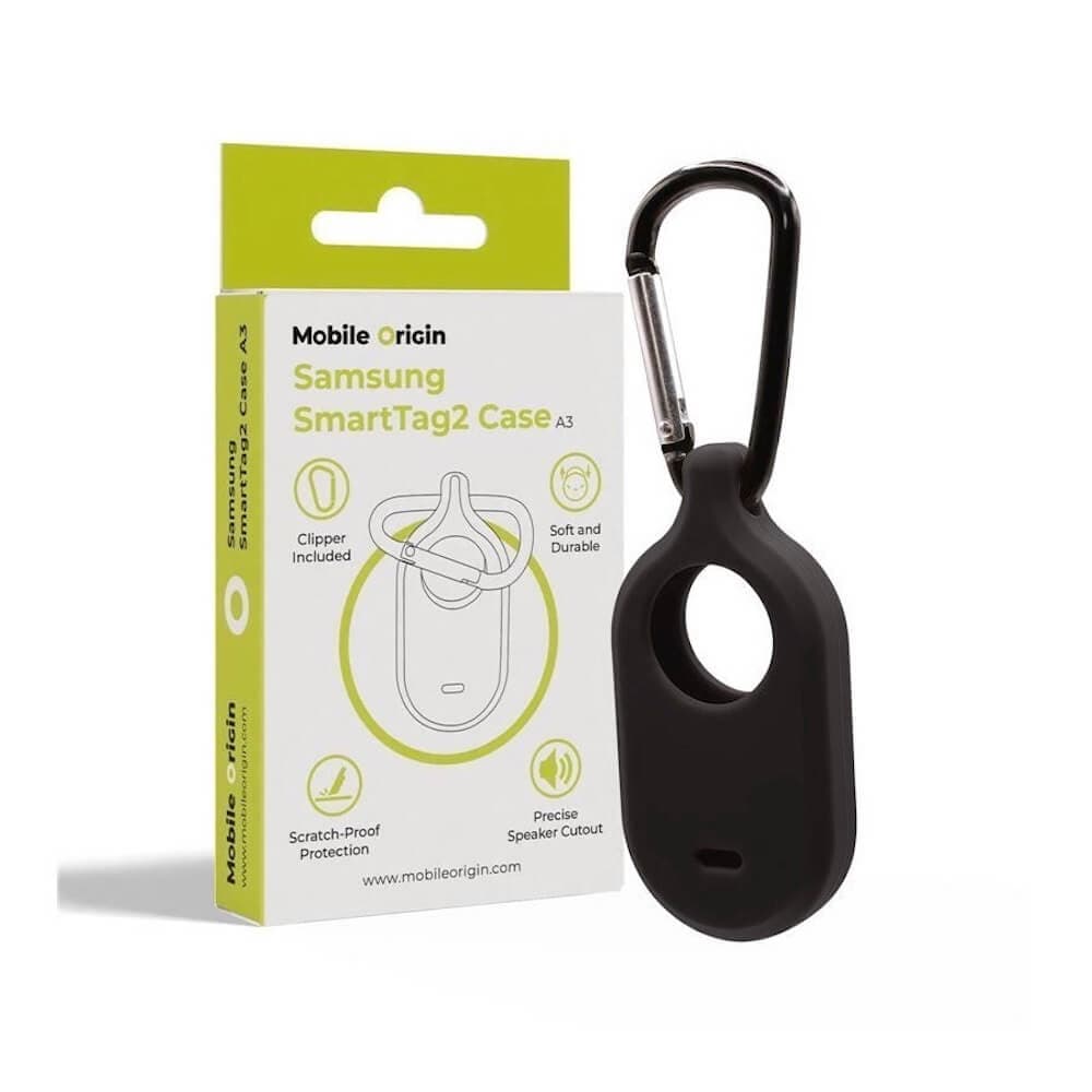 Силиконов ключодържател за Samsung Galaxy SmartTag2 - Mobile Origin A3 Silicone SmartTag2 Case (черен)