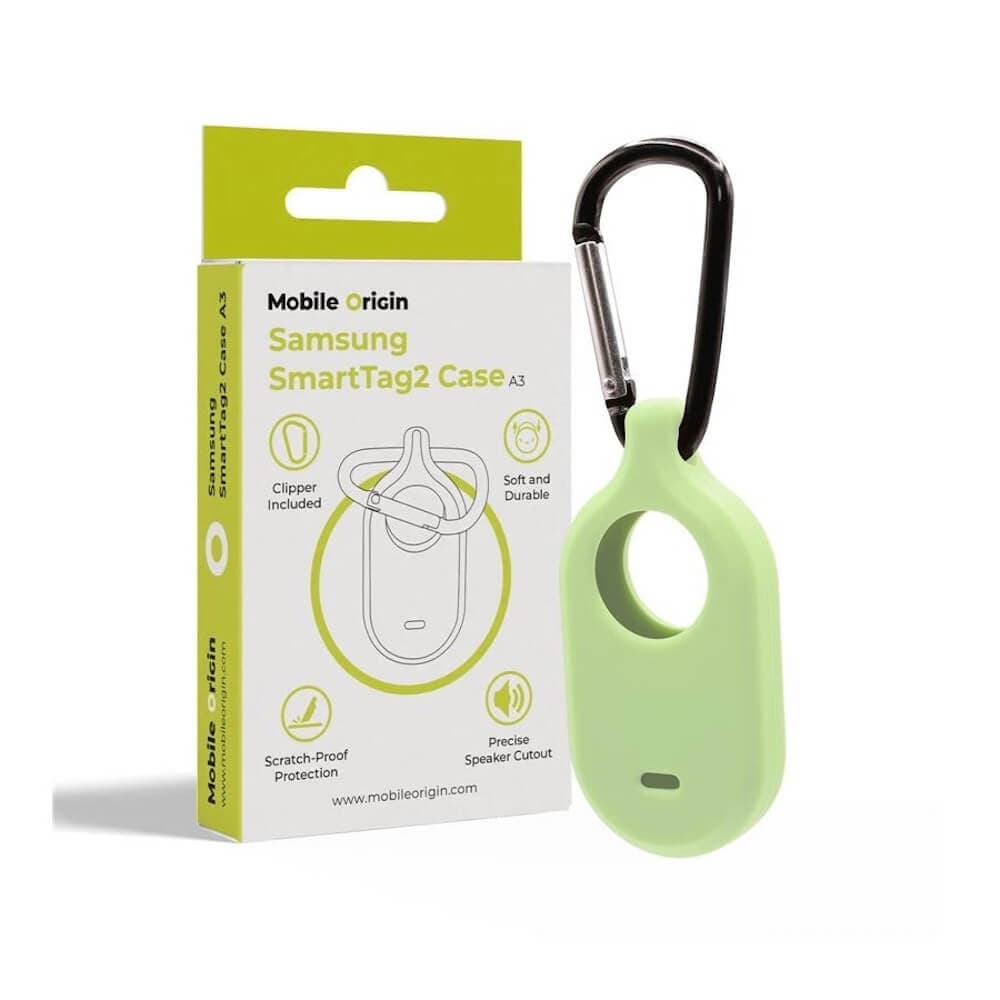 Силиконов ключодържател за Samsung Galaxy SmartTag2 - Mobile Origin A3 Silicone SmartTag2 Case (зелен)