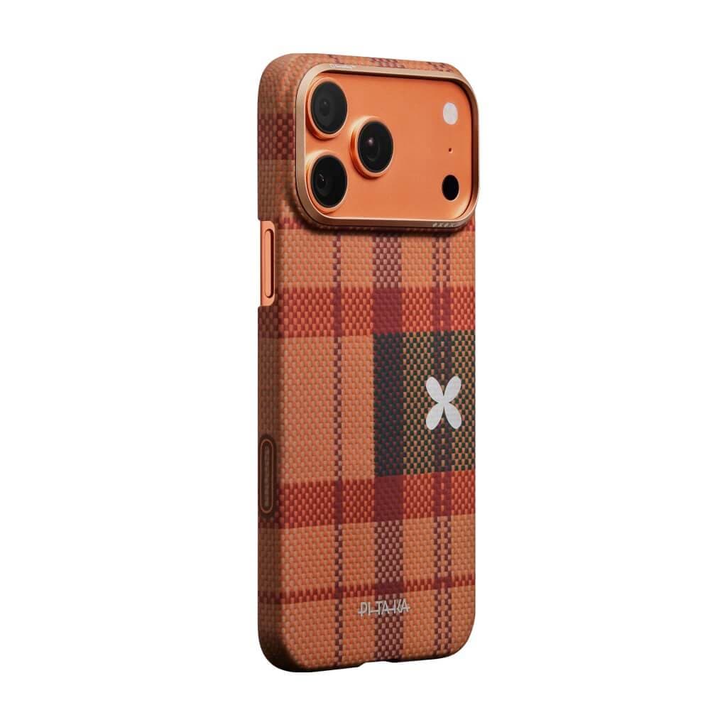 Кевларен кейс с MagSafe за iPhone 17 Pro Max - Pitaka Flora in Grid Cloud Dusk Edge Ultra Slim Aramid Fiber Case Limited Edition