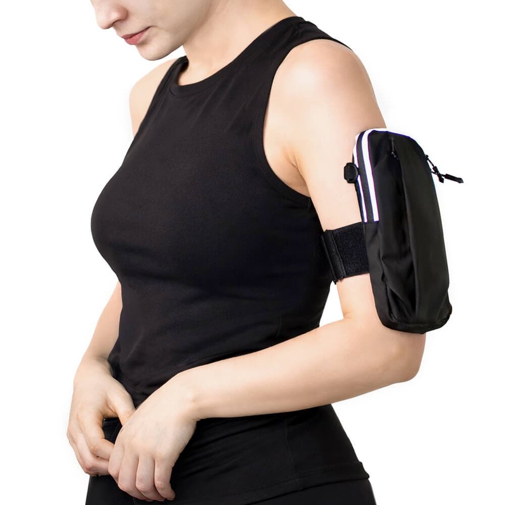 Универсален спортен калъф за ръка за смартфони - Wozinsky WSDB-B Armband Phone Bag For Running (черен)
