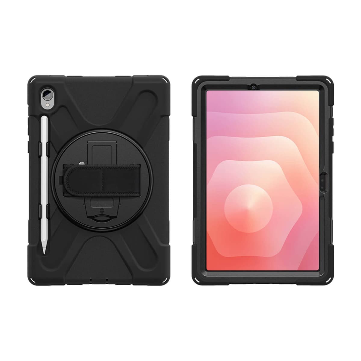 Удароустойчив калъф за Samsung Galaxy Tab S11 - 4smarts Rugged Tablet Case Grip (черен)
