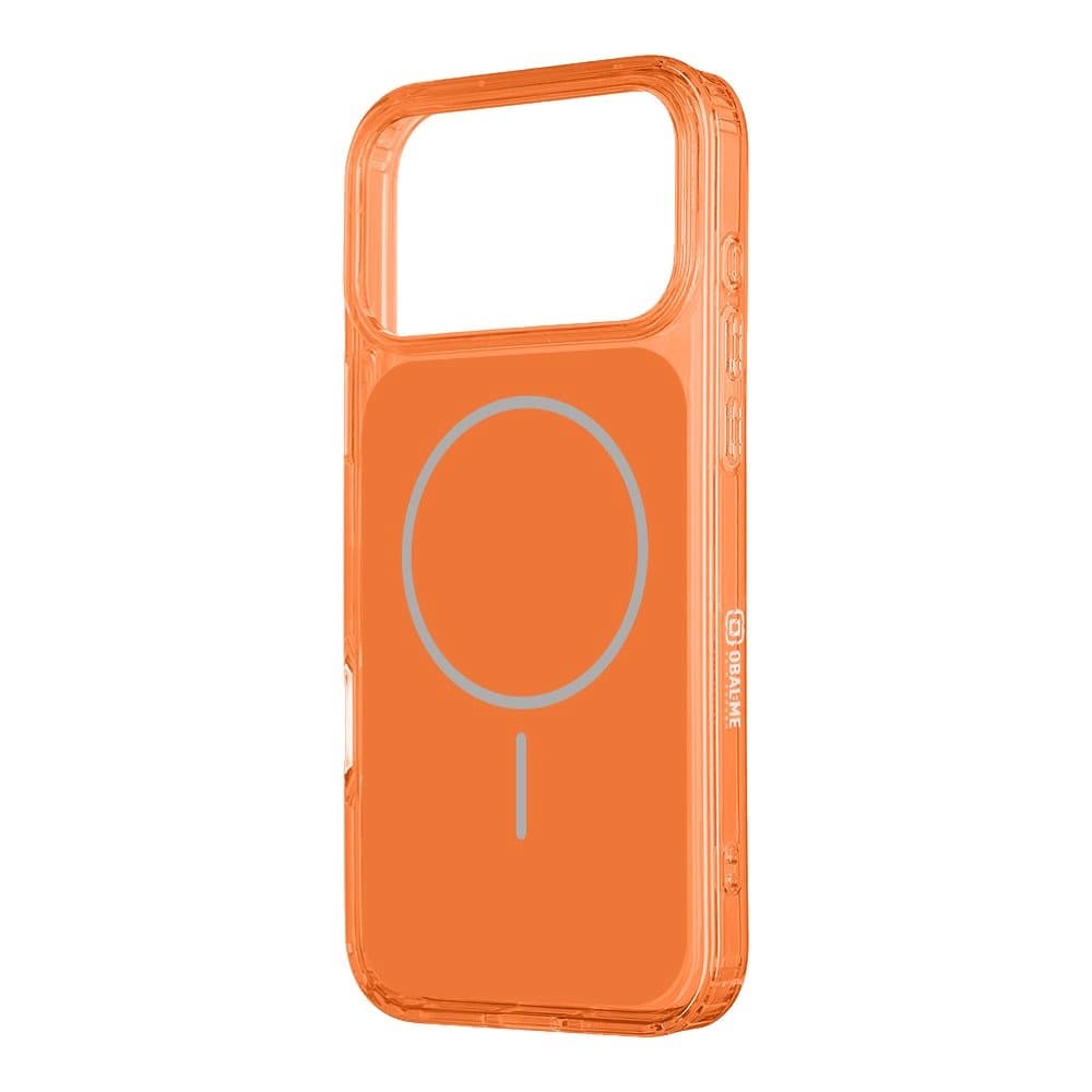 Хибриден удароустойчив кейс с MagSafe за iPhone 17 Pro Max - OBALME MagNetix ColorSlate Hybrid MagSafe Case (оранжев-прозрачен)