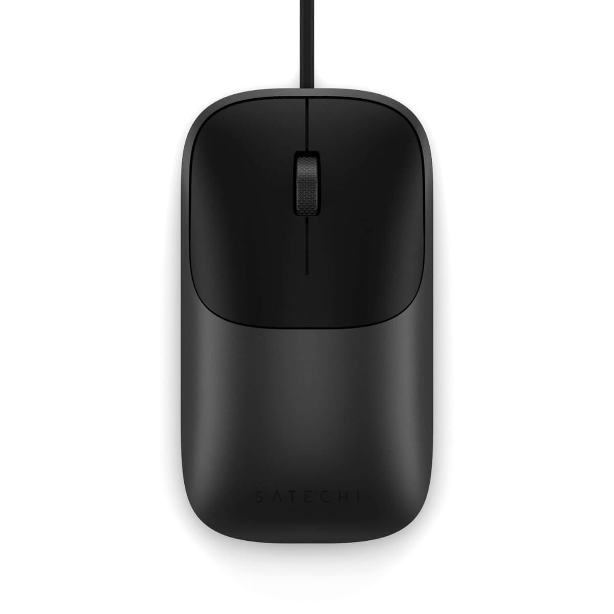 USB-C оптична мишка за PC и Mac - Satechi Slim LX Wired Mouse (черен)