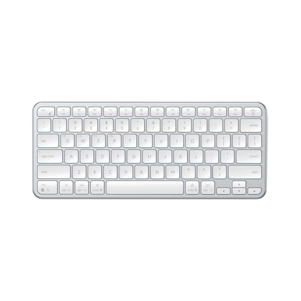 Качествена безжична клавиатура за Mac, PC и други блутут устройства - Satechi Slim EX1 Wireless Keyboard (сребрист)