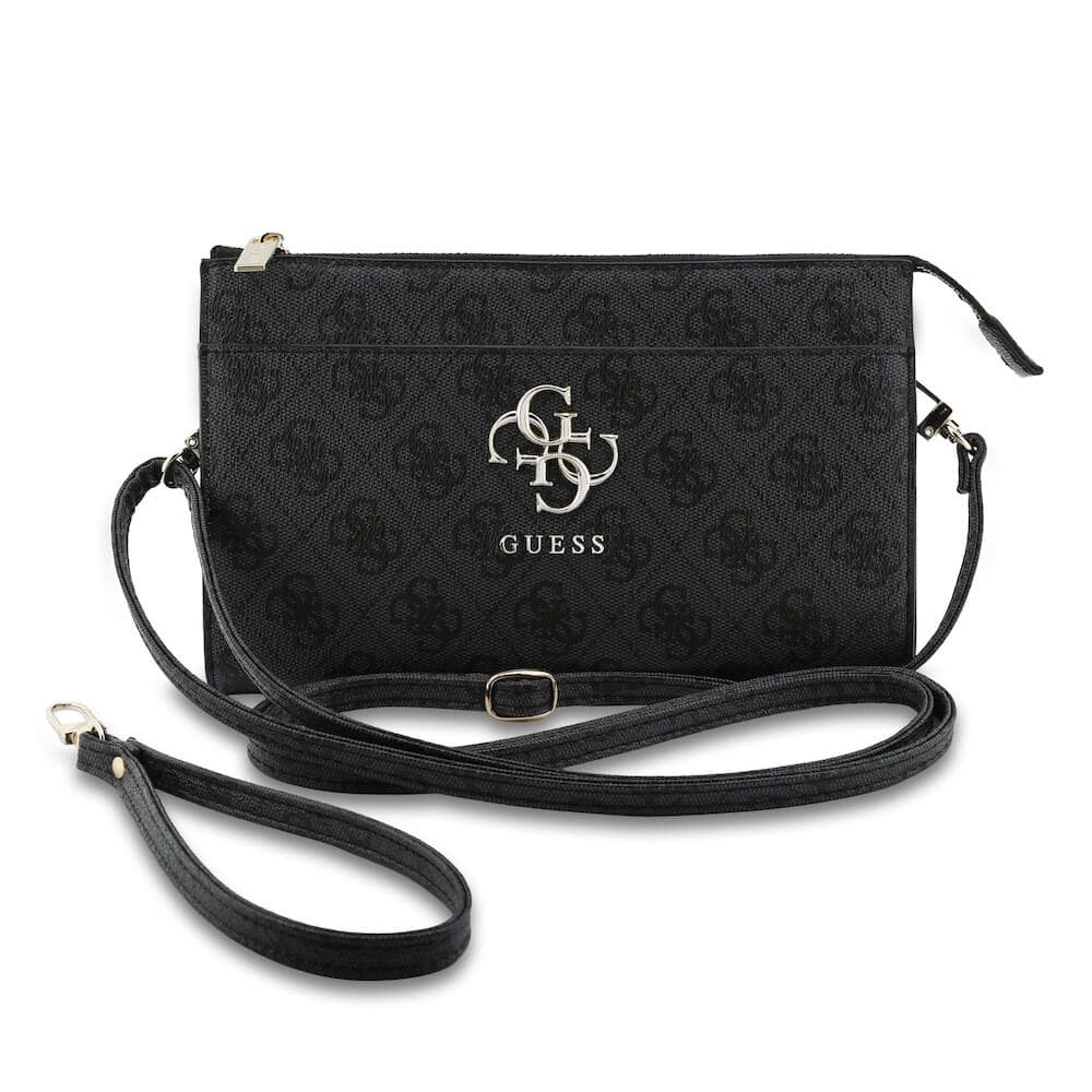 Кожена чанта (портфейл) с презрамка - Guess PU 4G Metal Logo Universal Handbag (черен)