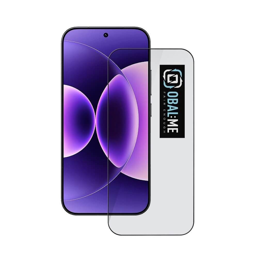 Обхващащо и ръбовете стъклено защитно покритие за дисплея на Xiaomi 17 - OBALME Tempered Glass Screen Protector 5D (черен-прозрачен)