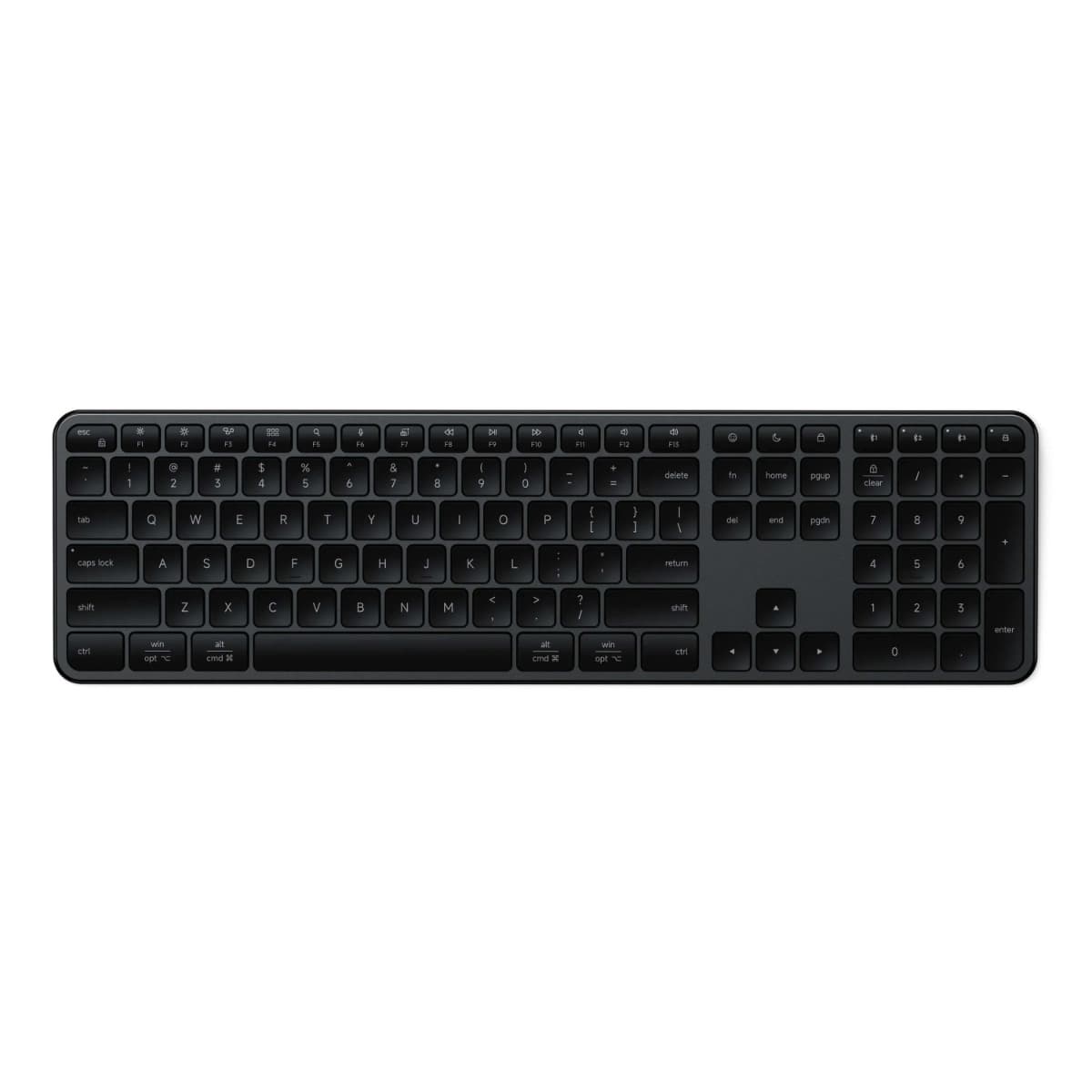 Качествена безжична клавиатура за Mac, PC и други блутут устройства - Satechi Slim EX3 Wireless Keyboard (черен)