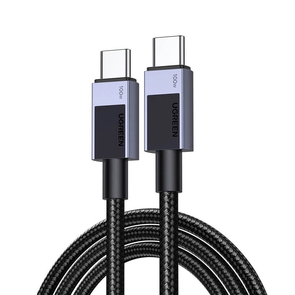 Кабел с бързо зареждане за устройства с USB-C порт - Ugreen USB-C to USB-C Cable 100W (сив) (300 см)