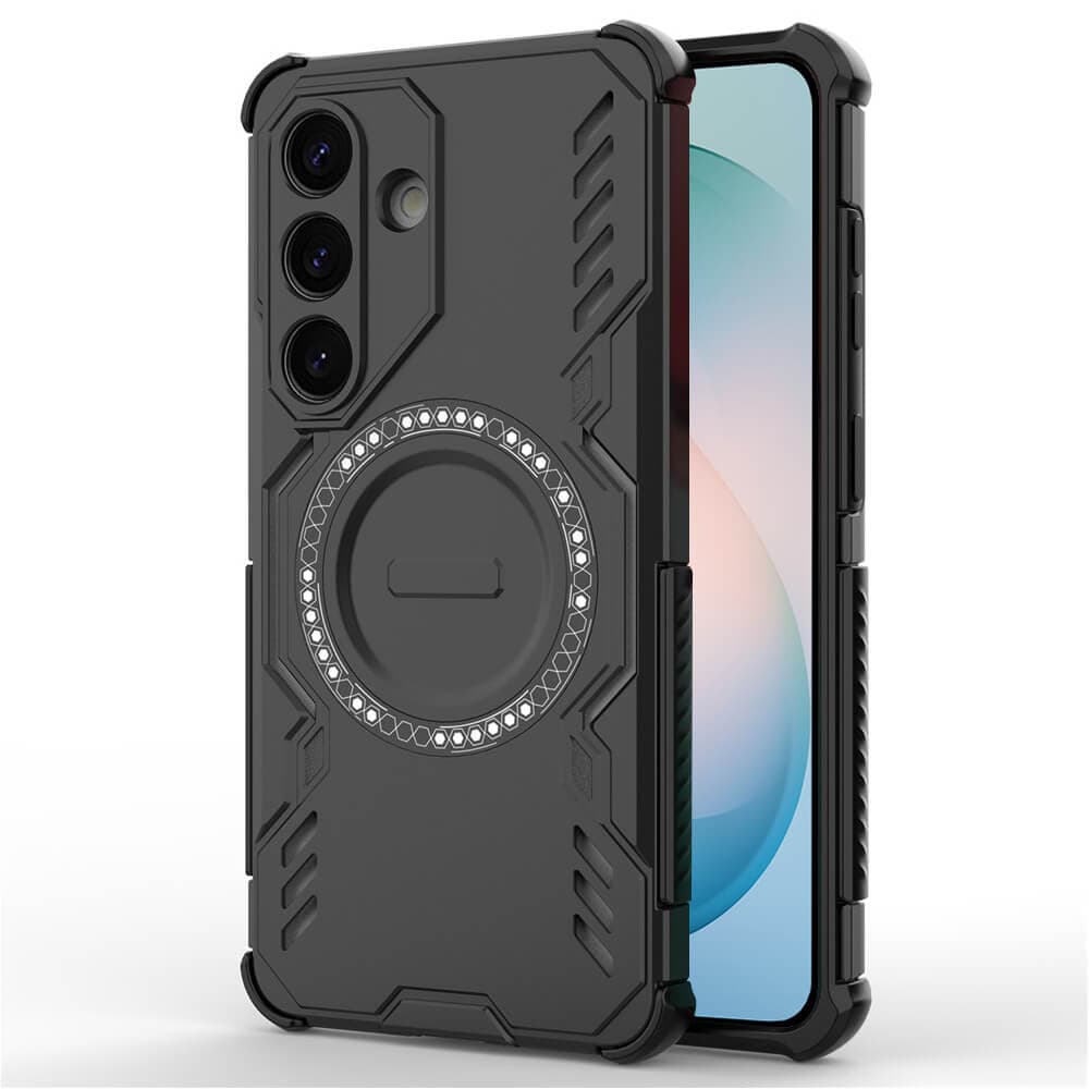 Хибриден удароустойчив кейс с MagSafe за Samsung Galaxy S26 Plus - Techsuit ArmorMag Case (черен)