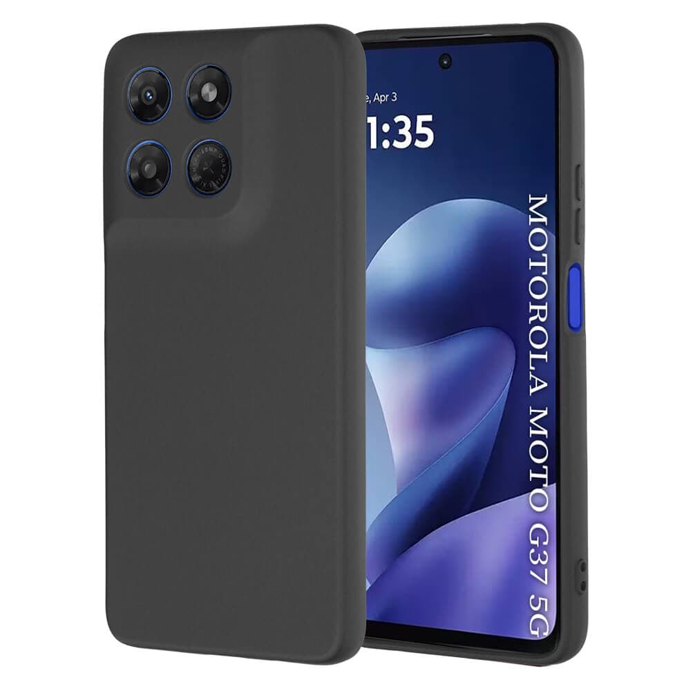 Силиконов (TPU) калъф за Motorola Moto G37, Moto G37 Power, Moto G47 - Techsuit SoftFlex Silicone Case (черен)