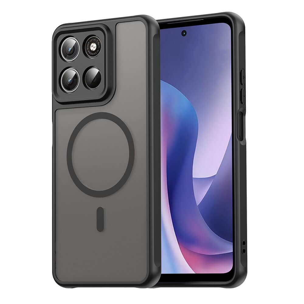 Хибриден удароустойчив кейс за Motorola Moto G37, Moto G37 Power, Moto G47 - Techsuit HaloFrost II MagSafe Hybrid Case (черен-мат)