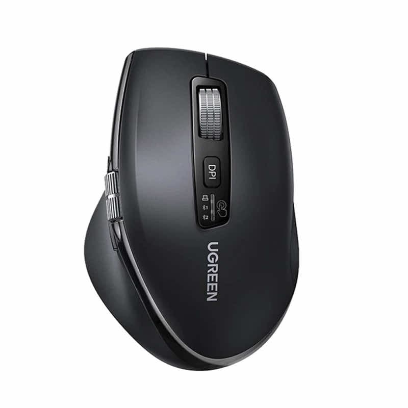 Ергономична безжична мишка (за PC и Mac) - Ugreen M751 Wireless 5000 DPI and Bluetooth Mouse (черен)