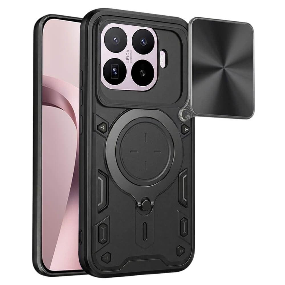 Хибриден удароустойчив кейс с вградена поставка за Xiaomi 17T - Techsuit CamGuard Pro Case (черен)