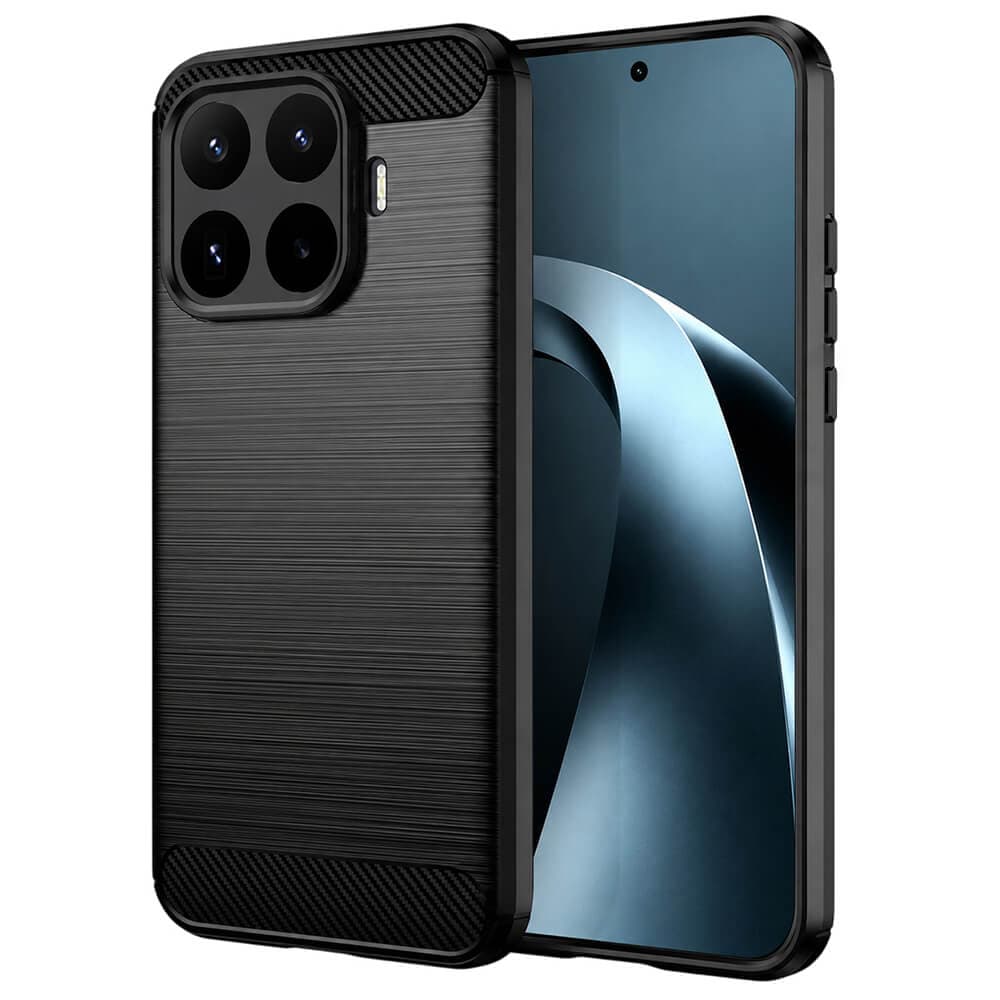 Тънък силиконов (TPU) калъф за Xiaomi 17T Pro - Techsuit Carbon Silicone Case (черен)