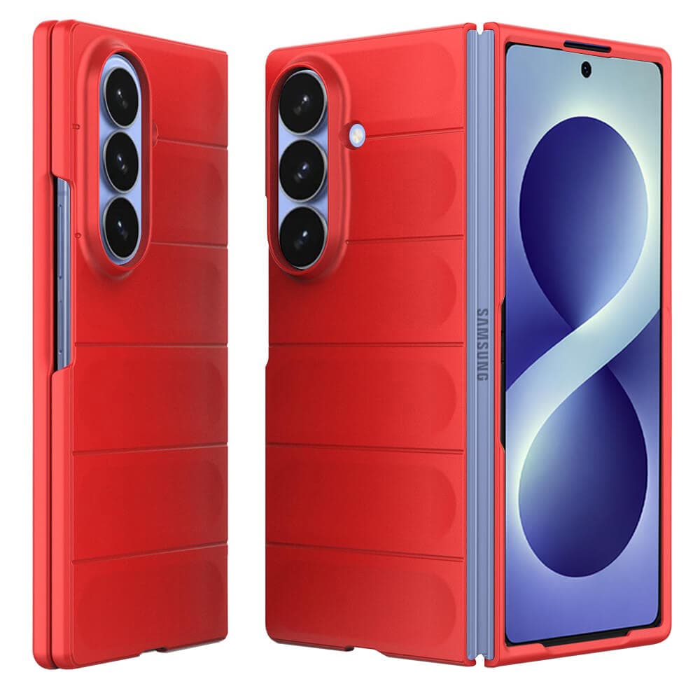 Удароустойчив поликарбонатов кейс за Samsung Galaxy Z Fold8 Ultra - Techsuit Magic Shield Hard Case (червен)