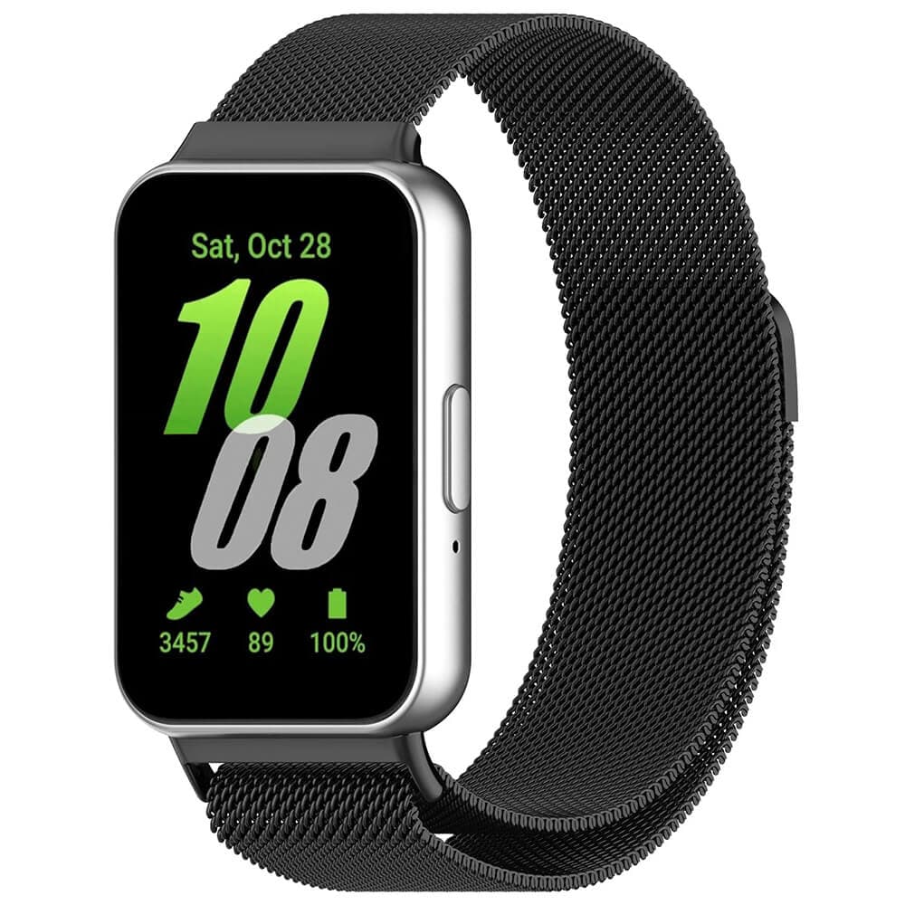 Стоманена каишка за Samsung Galaxy Fit3 - Techsuit Watchband W009 (черен)