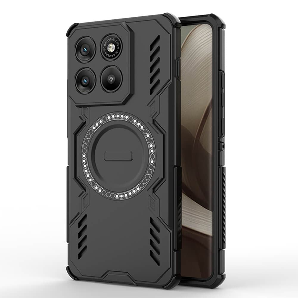 Хибриден удароустойчив кейс с MagSafe за Motorola Edge 70 - Techsuit ArmorMag Case (черен)