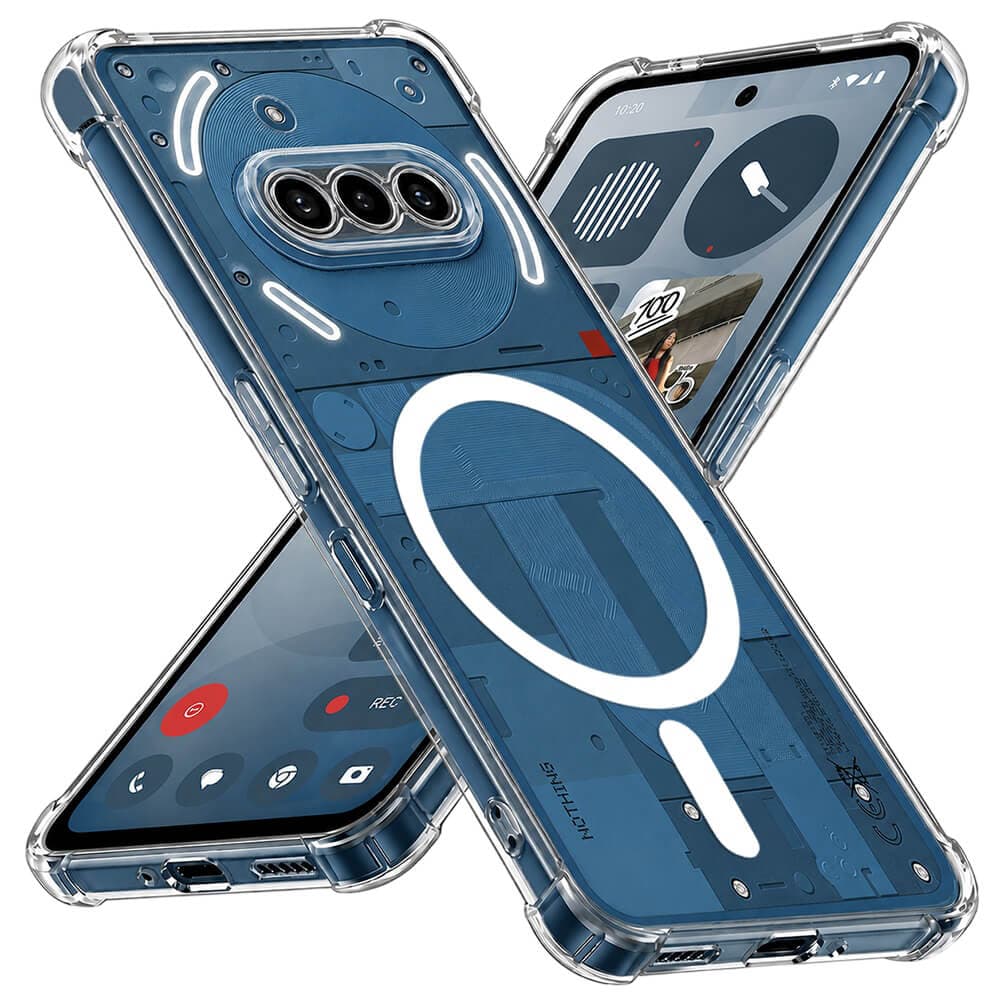 Удароустойчив силиконов (TPU) калъф с MagSafe за Nothing Phone (3a) - Techsuit Shockproof Clear Silicone Case (прозрачен)