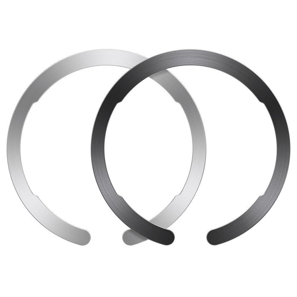 Комплект 2 броя магнитен пръстен за смартфони и кейсове, съвместим с MagSafe аксесоари - ESR HaloLock MagSafe Magnetic Ring Set (черен-сребрист)