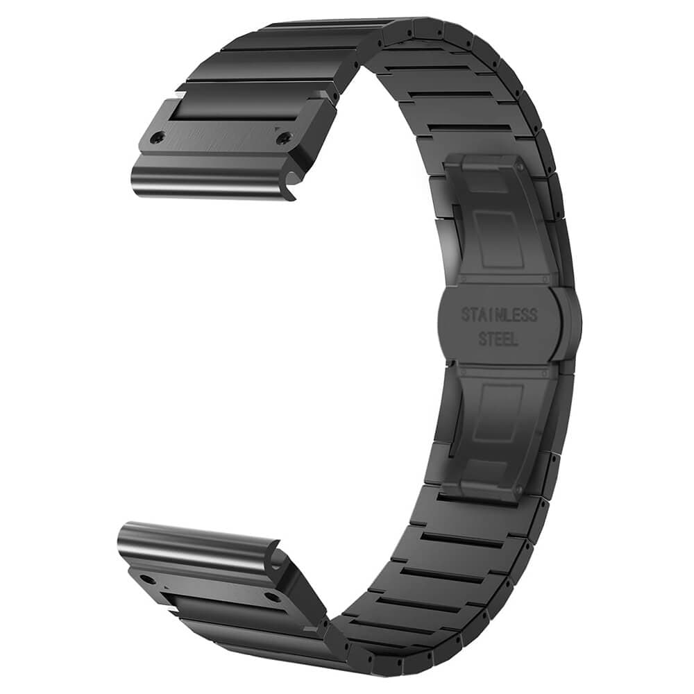 Стоманена каишка за Garmin Fenix QuickFit 26мм - Techsuit W012 Stainless Steel Watchband QuickFit 26mm (черен)