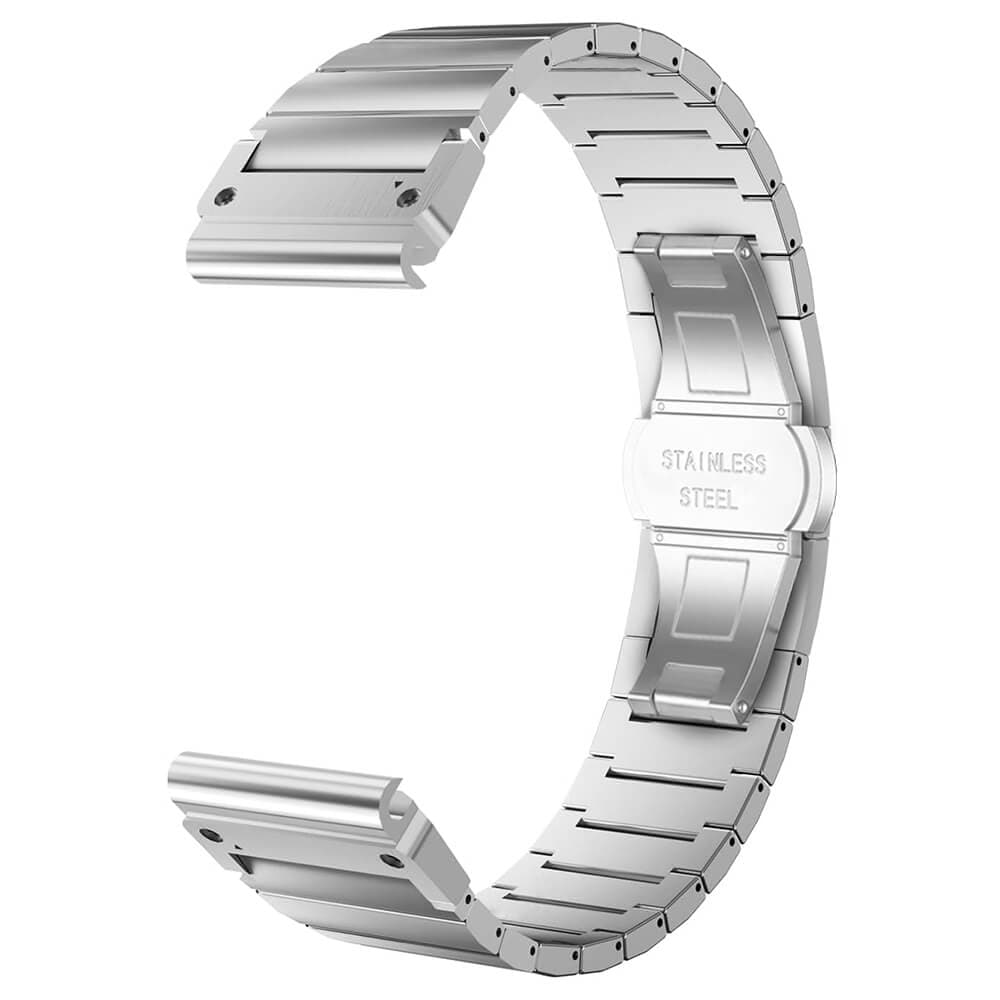 Стоманена каишка за Garmin Fenix QuickFit 26мм - Techsuit W012 Stainless Steel Watchband QuickFit 26mm (сребрист)