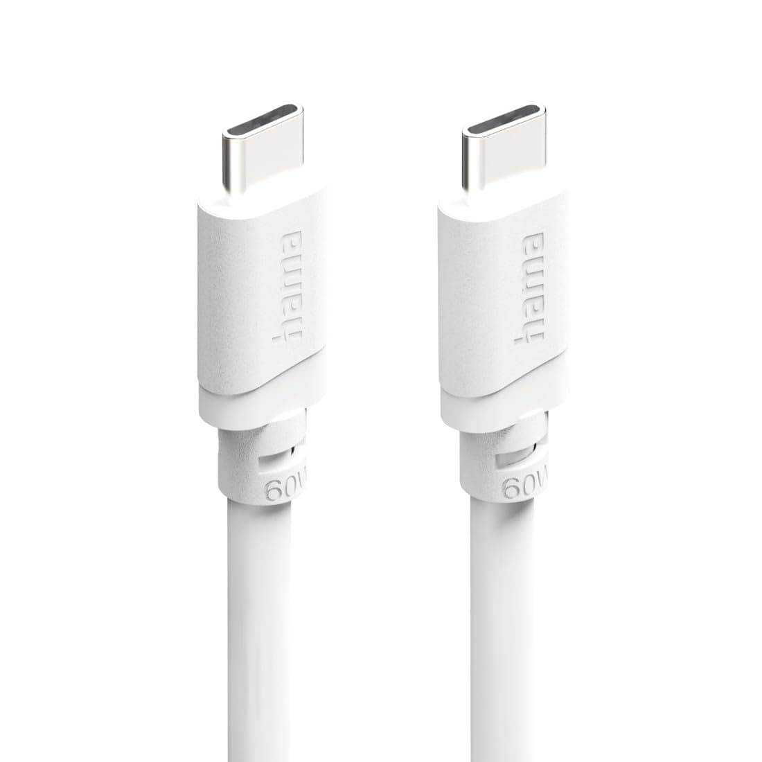 HAMA Кабел USB-C - USB-C, 60W, 2 м, бял