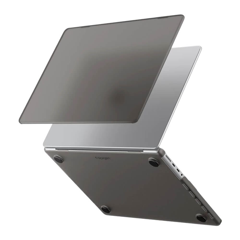 Предпазен поликарбонатов кейс за Macbook Pro 16 (2021-2026) - Spigen Airskin Hardshell Case (черен-прозрачен)