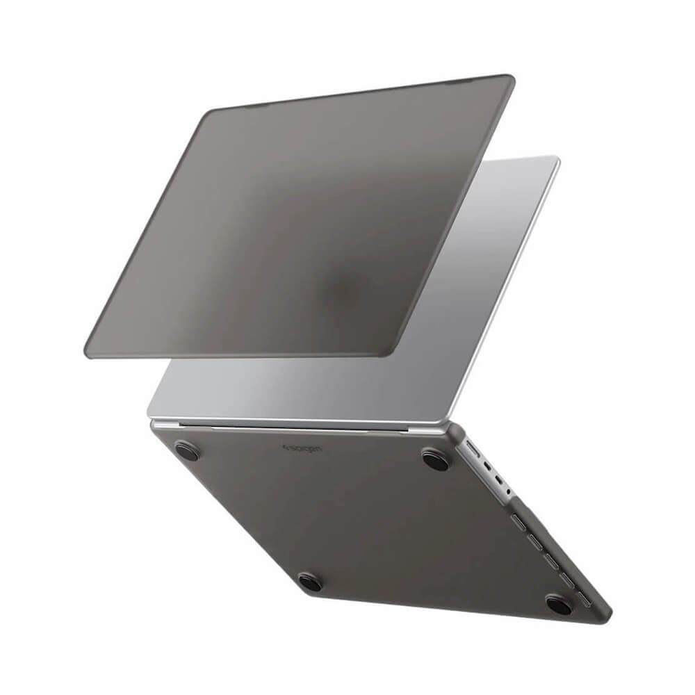Предпазен поликарбонатов кейс за Macbook Pro 14 (2021-2026) - Spigen Airskin Hardshell Case (черен-прозрачен)