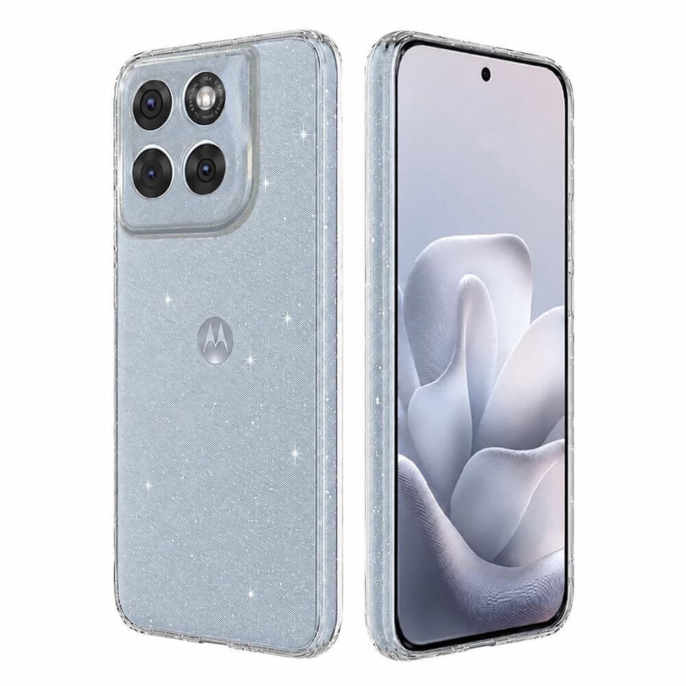 Силиконов (TPU) калъф за Motorola Edge 70 Fusion - Techsuit SparkleSkin Silicone Case (прозрачен)