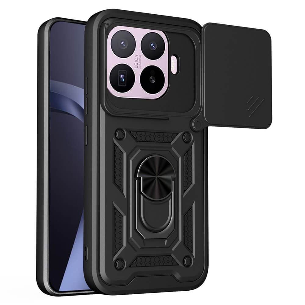 Хибриден удароустойчив кейс с пръстен против изпускане за Xiaomi 17T Pro - Techsuit CamShield Case (черен)