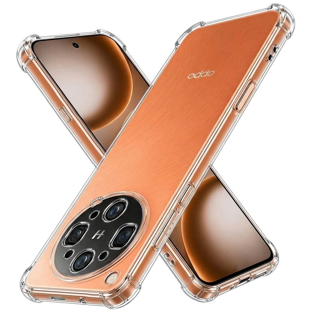 Удароустойчив силиконов (TPU) калъф за Oppo Find X9 Ultra - Techsuit Shockproof Clear Silicone Case (прозрачен)