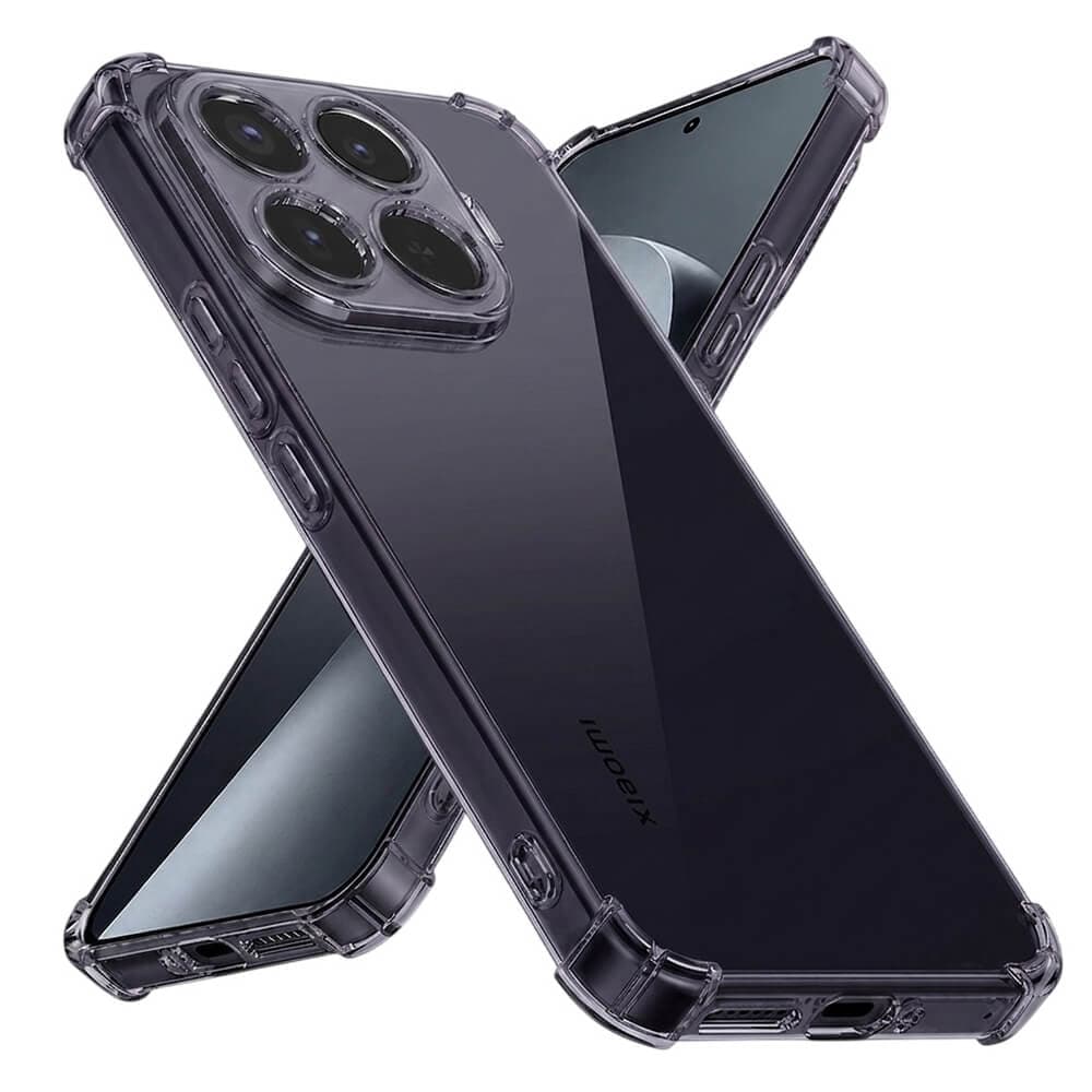 Удароустойчив силиконов (TPU) калъф за Xiaomi 17T Pro - Techsuit Shockproof Clear Silicone Case (черен-прозрачен)