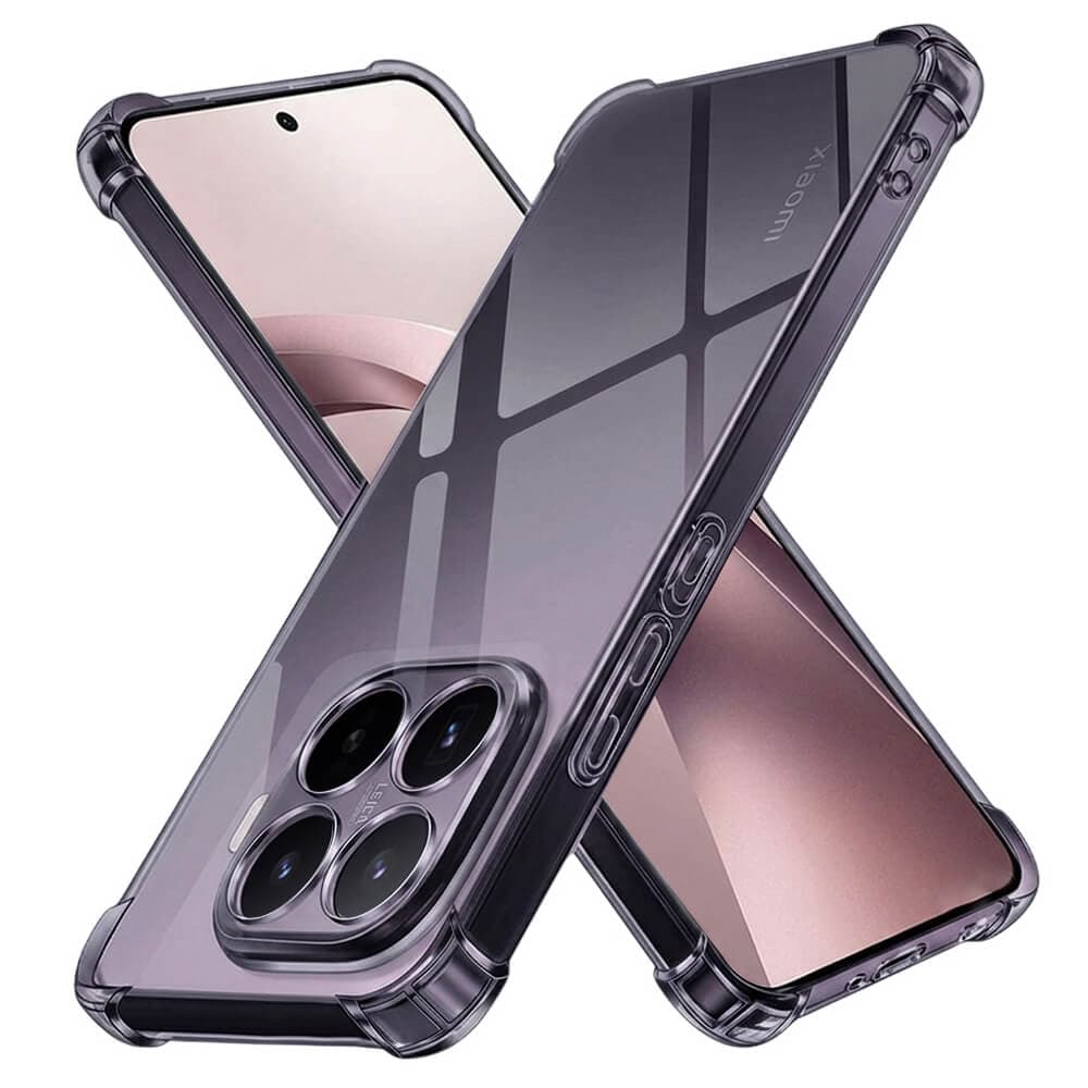 Удароустойчив силиконов (TPU) калъф за Xiaomi 17T - Techsuit Shockproof Clear Silicone Case (черен-прозрачен)