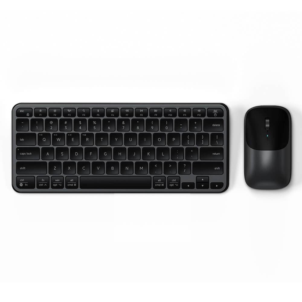 Комплект безжична клавиатура и мишка за Mac и PC - Satechi Slim CEX1 Wireless Combo Keyboard and Mouse (черен)