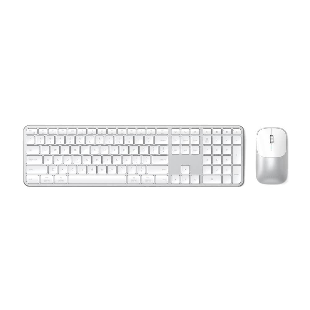 Комплект безжична клавиатура и мишка за Mac и PC - Satechi Slim CEX3 Wireless Combo Keyboard and Mouse (сребрист)