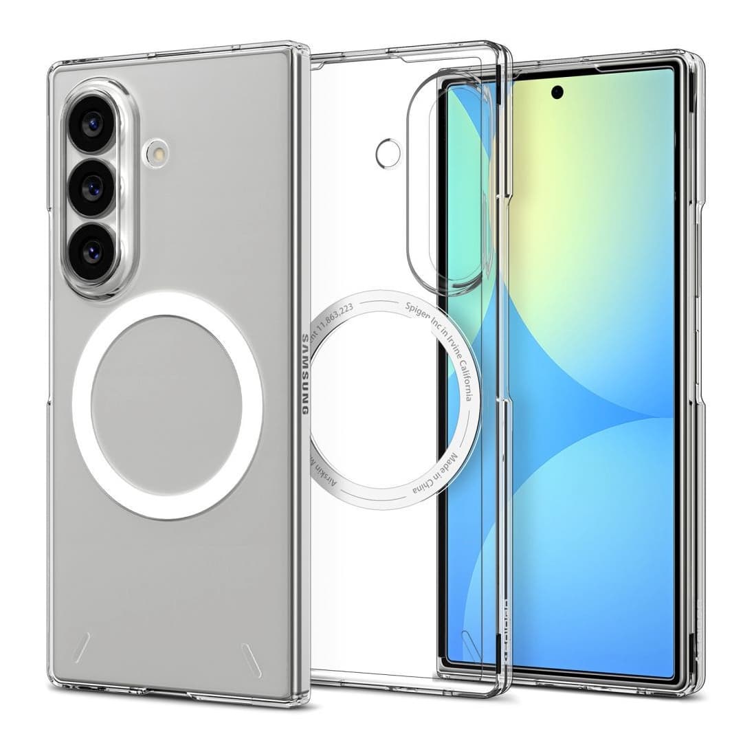 Качествен поликарбонатов кейс с Qi2 за Samsung Galaxy Z Fold8 Ultra - Spigen AirSkin MagFit Qi2 Case (прозрачен)