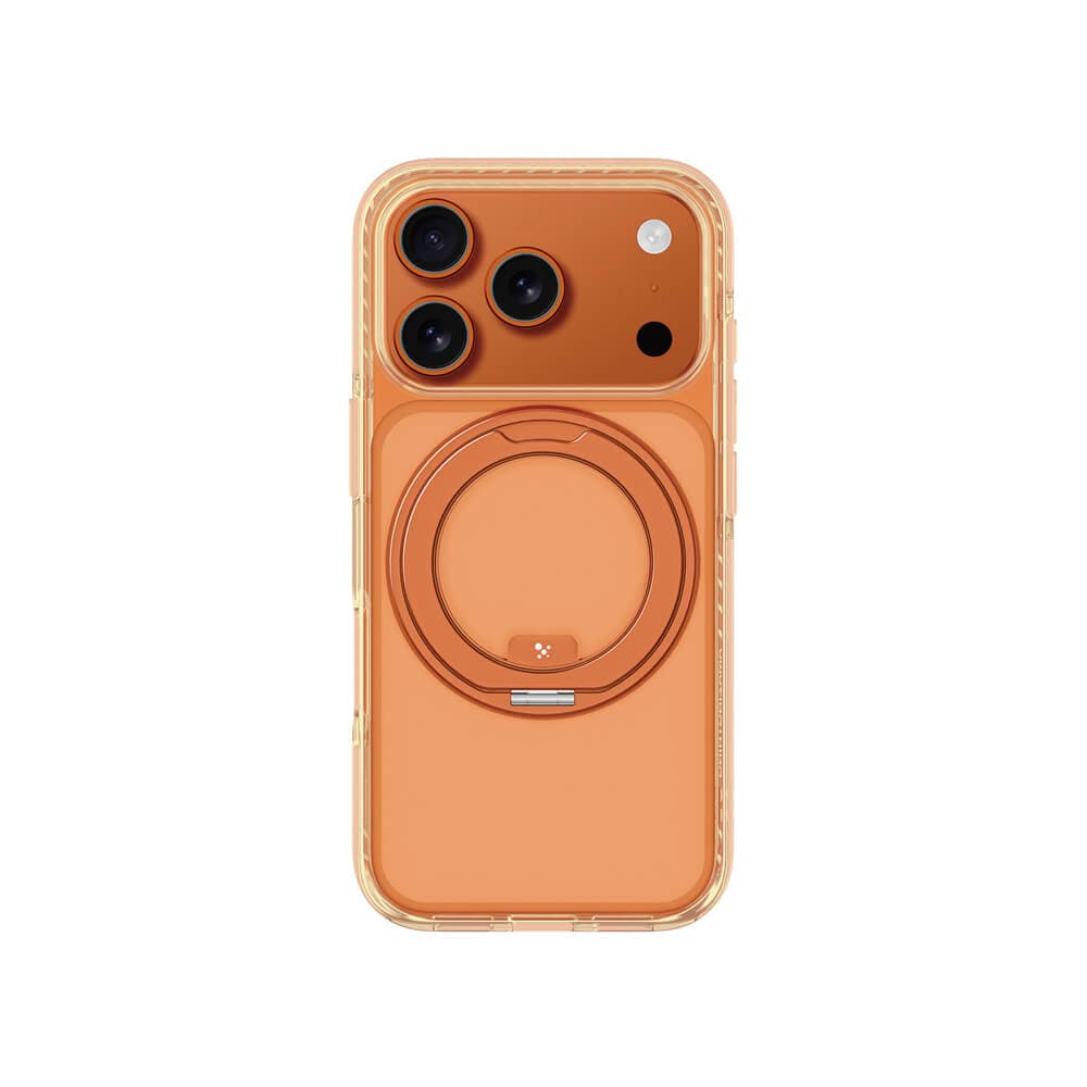 Хибриден удароустойчив кейс с MagSafe за iPhone 17 Pro - AmazingThing Titan Pro MagSpin Hybrid Case (оранжев)